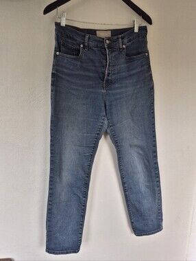 Everlane High Rise Slim Straight Button Fly Jeans Size 30 Regular
